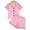 Pink, variant on YTDSCS 3-7T Girls Striped Satin Silk Pajamas Set Summer 2PCS Short Sleeve Nightwear Lapel Sleepwear Soft Jammies Pjs Outfits for Kids Toddler