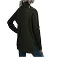 thumbnail image 5 of Womens Sweaters Pullover Stacked Cowl Neck Long Sleeve Ribbed Knit Tunic Tops to Wear with Leggings, 5 of 7