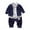 Navy, variant on Boys 2-Piece Outfits Long Sleeve Shirt and Denim Pants Set Kids Casual Clothes Sets