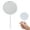 White, variant on RAGUPEL Hand Mirrors with Handle,Circular Mirror Surface 5.9"*3.1"*0.2" Hand Held Mirrors with Handle,Candy Shape Handheld Mirror,White