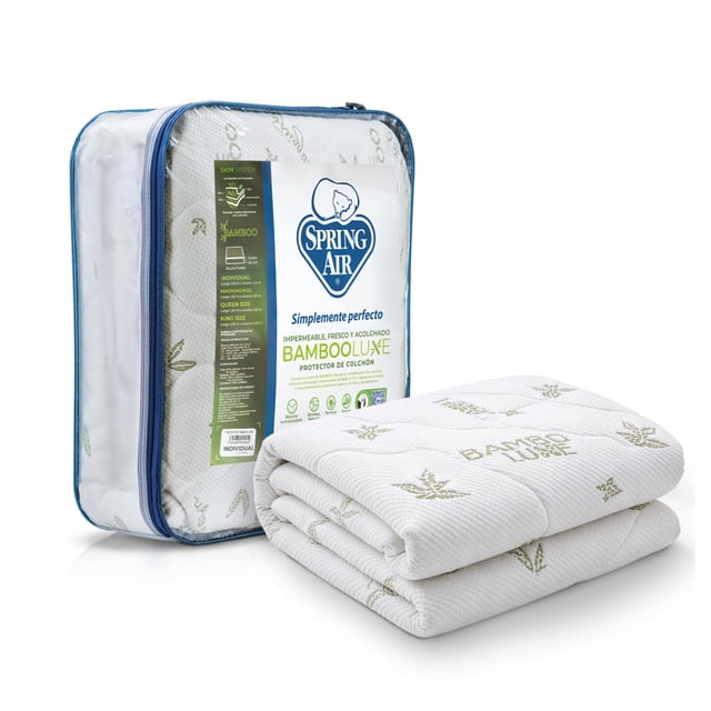 Protector de Colchón Spring Air Bamboo Luxe KS Impermeable