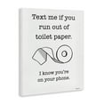 thumbnail image 4 of Stupell Industries Text Me for Toilet Paper Typography Painting Gallery Wrapped Canvas Art Print Wall Art, 36 x 48, 4 of 8