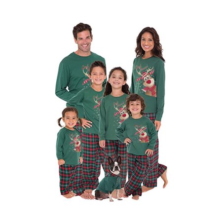 

Christmas Family Matching Pajamas Set Adult Kids Tops and Pants Nightwear Pjs Unisex 2-Piece