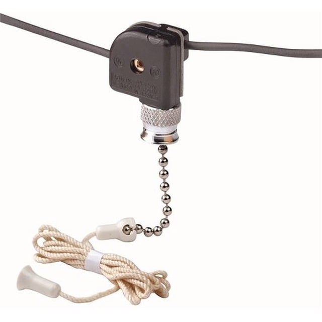 Interruptor de cadena Leviton de níquel negro