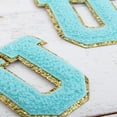 thumbnail image 5 of 3 Pack Chenille Iron On Glitter Varsity Letter "U" Patches - Blue Chenille Fabric With Gold Glitter Trim - Sew or Iron on - 5.5 cm Tall, 5 of 8