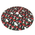 thumbnail image 2 of Kll 48" Christmas Tree Skirt Red Mushrooms Xmas Tree Skirts Mat For New Year Xmas Holiday Party Indoor Outdoor Home Decoration, 2 of 9