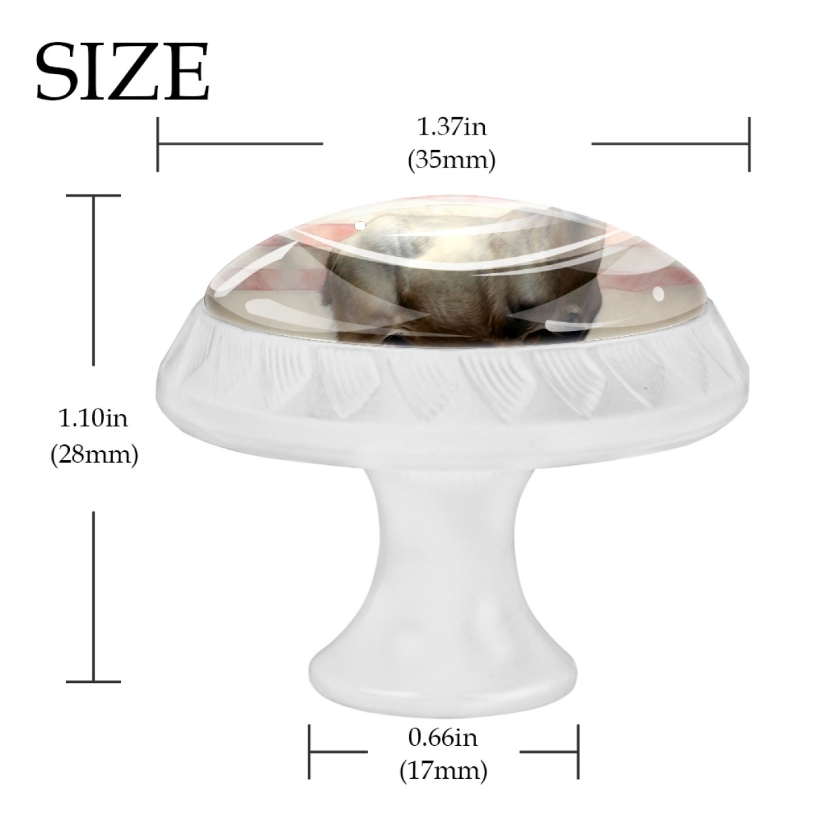 4 Pcs Deer and American Flag Knobs for Kitchen Cabinet Cupboard Dresser Bookcase Drawer Pulls Handles Round Home Decor