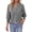 Black-White-Plaid, variant on Plaid Button Down Shirts for Women V neck 3/4 Sleeve Shirt with Smocked Cuffs Dressy Cotton Blouses Tops