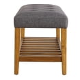 thumbnail image 5 of Grey and Oak Tufted Padded Seat Bench, 5 of 5
