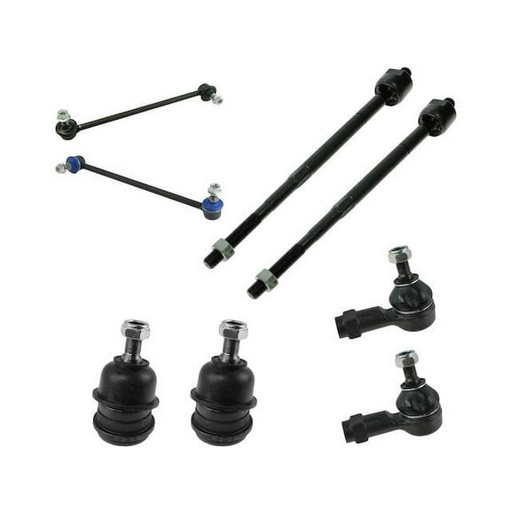 Front Ball Joint Sway Bar Link Tie Rod End Kit 8 Piece - Compatible with 2003 - 2008 Hyundai Tiburon 2004 2005 2006 2007