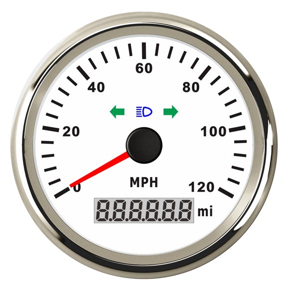 85mm GPS Speedometer 0-120KM/H 200kmh 0-120MPH 200MPH Left Right With Red Backlight For Ship Car Yacht ,High Precision