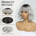 thumbnail image 3 of Short Auburn Wigs for Women Dark Ginger Wig with Bangs Wigs Natural Looking Curly Hair Medium Length Synthetic Bob Wig Wavy Colorful Wigs（14 Inches）, 3 of 7