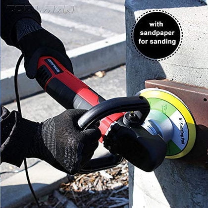 Toolman 6" Electric 6 Variable Speed 6500 RPM Random Orbital Polisher Sander