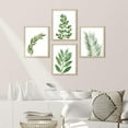 thumbnail image 5 of PixonSign 4 PCS Framed Wall Art Set Dark Green Pastel Palm Leaf Prints Variety Nature Wilderness Plant Art Floral Botanical Tree Vine Leaves Posters Modern Artwork Wall Décor - 12"x16" Natural, 5 of 5