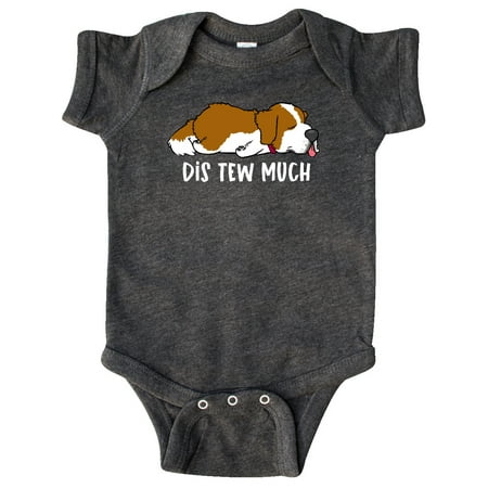 

Inktastic Napping Dis Tew Much St. Bernard Gift Baby Boy or Baby Girl Bodysuit