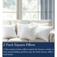 thumbnail image 5 of Delara 20 x 20 in Organic Cotton Pillow Insert Set of 2, White Duck Feather, Down Proof, Indoor Throw Pillow, 5 of 5