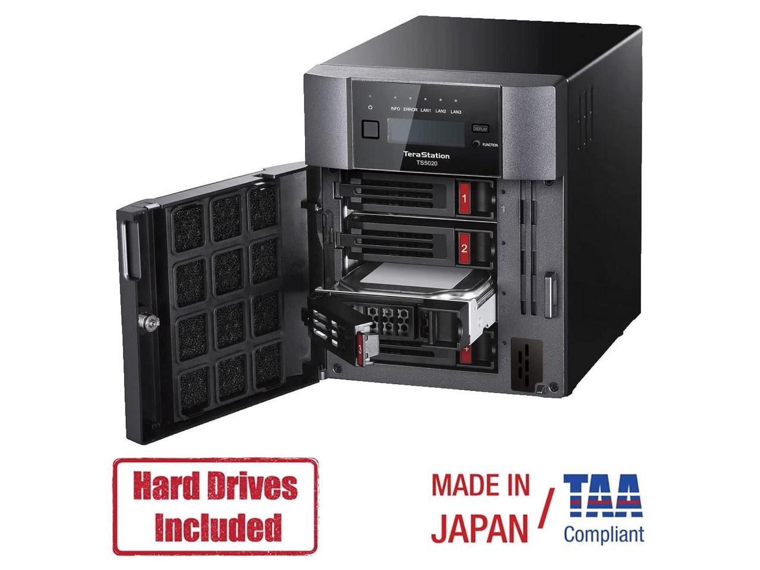 BUFFALO TeraStation 5420DN 4-Bay Secure Business Desktop NAS 16TB (4x4TB) w/ Hard Drives Included - Alpine Quad-core (4 Core) 2 GHz - 4 x HDD Supported - 4 x HDD Installed - 16 TB Installed HDD Cap...