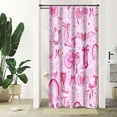 thumbnail image 5 of Western Cowgirl Shower Curtain Pink Bow Preppy Cowgirl Shower Curtain for Bathroom Decor 72x72 Inch Washable Polyester Trendy Cute Disco Girls Shower Curtain Set with 12 Hooks, 5 of 6