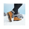 thumbnail image 5 of Frontwalk Womens Mens Winter Boot Plush Lined Warm Shoes Casual Snow Boots Walking Cold Weather Ankle Booties Unisex Zipper Camel 13, 5 of 7