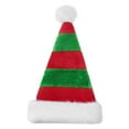 thumbnail image 2 of Chmadoxn Christmas Decorations Xmas Tree Decor Christmas Children's Hat Christmas Gift Children's Christmas Hat Christmas Stitching Red And Green Striped Plush Hat, 2 of 5