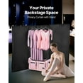 thumbnail image 4 of VEVOR Dance Bag with Garment Rack, 29 Inch Rolling Dance Duffel, with Wheels, USB Port, Height Adjustable Clothes Rack, Privacy Protection Curtain, Ideal for Travel and Competitions, Matte Pink, 4 of 9