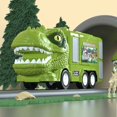 thumbnail image 3 of Dinosaur Transforming Engineering Truck Track Toy Set With Lights and Music, 3 of 4