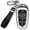B:silver, variant on Key Fob Cover Compatible with Hyundai Sonata Santa Fe Tucson 2024-2021 Keychain Case Holder Protector,A:black