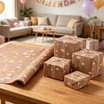 thumbnail image 5 of JollyMart Floral Kraft Wrapping Paper,1 Pack,17" x 118",Premium Brown Gift Wrap with Watercolor Flower Print for Birthday,Wedding,Bridal Shower,Party,Holiday,All Occasion, 5 of 7