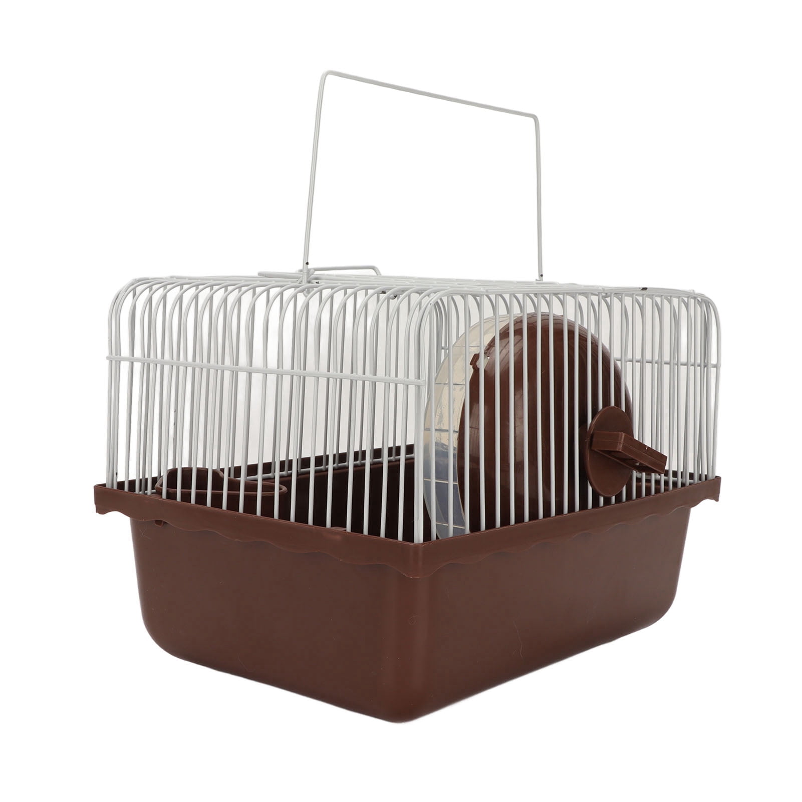 Riousery Double-Layer Hamster Cage and Portable Small Animal House with Running Wheel and Water Bottle Bowl, Coffee, 24x17x11 inches / 60.96x43.18x27.94 cm