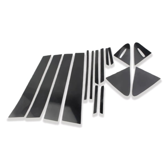 Black Window Pillar Posts Door Trim Piano Cover, For Toyota Corolla 2007-2013, Exterior Door Window Pillar Posts 6 Pcs