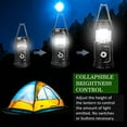 thumbnail image 2 of 2 Pack Solar USB Rechargeable Brightest COB LED Camping Lantern , Charging for Android, Waterproof Collapsible Emergency LED Light - Black & Blue, 2 of 9