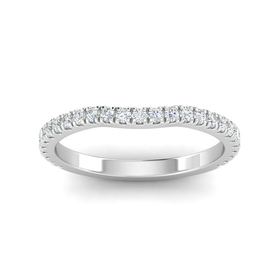 3/8ctw Diamond Wedding Band in 10k White Gold