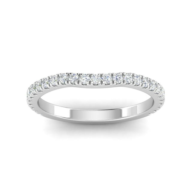 Bague de Mariage Diamant 3/8ctw en Or Blanc 10k