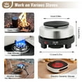 thumbnail image 4 of Electric Espresso Coffee Maker Moka Pot 200ml/4 Cups With Stove Stainless Steel, 4 of 11