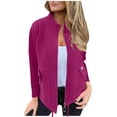 thumbnail image 4 of Sakmal Zip Up Jackets Women Plus Size Wool Fleece Coats Outerwear Pink Womens Jackets S, 4 of 5