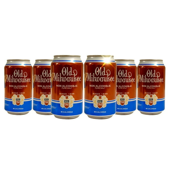 Six Pack Cerveza Old Milwaukee Sin Alcohol 355 ml Old Milwaukee Sin Alcohol