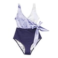 thumbnail image 1 of Aayomet Maillot de Bain une Pièce pour Femmes Résistant au Chlore Col Carré Maillot de Bain une Pièce, Violet S, 1 of 4