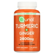 Qunol Turmeric + Ginger, 2,400 mg, 105 Capsules (800 mg per Capsule)