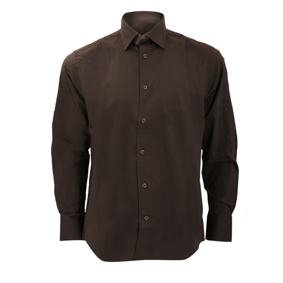 Russell Collection Mens Long Sleeve Easy Care Fitted Shirt