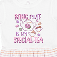 thumbnail image 4 of Inktastic Being Cute is My Special-tea Teapot and Teacup Girls Toddler Dress, 4 of 5