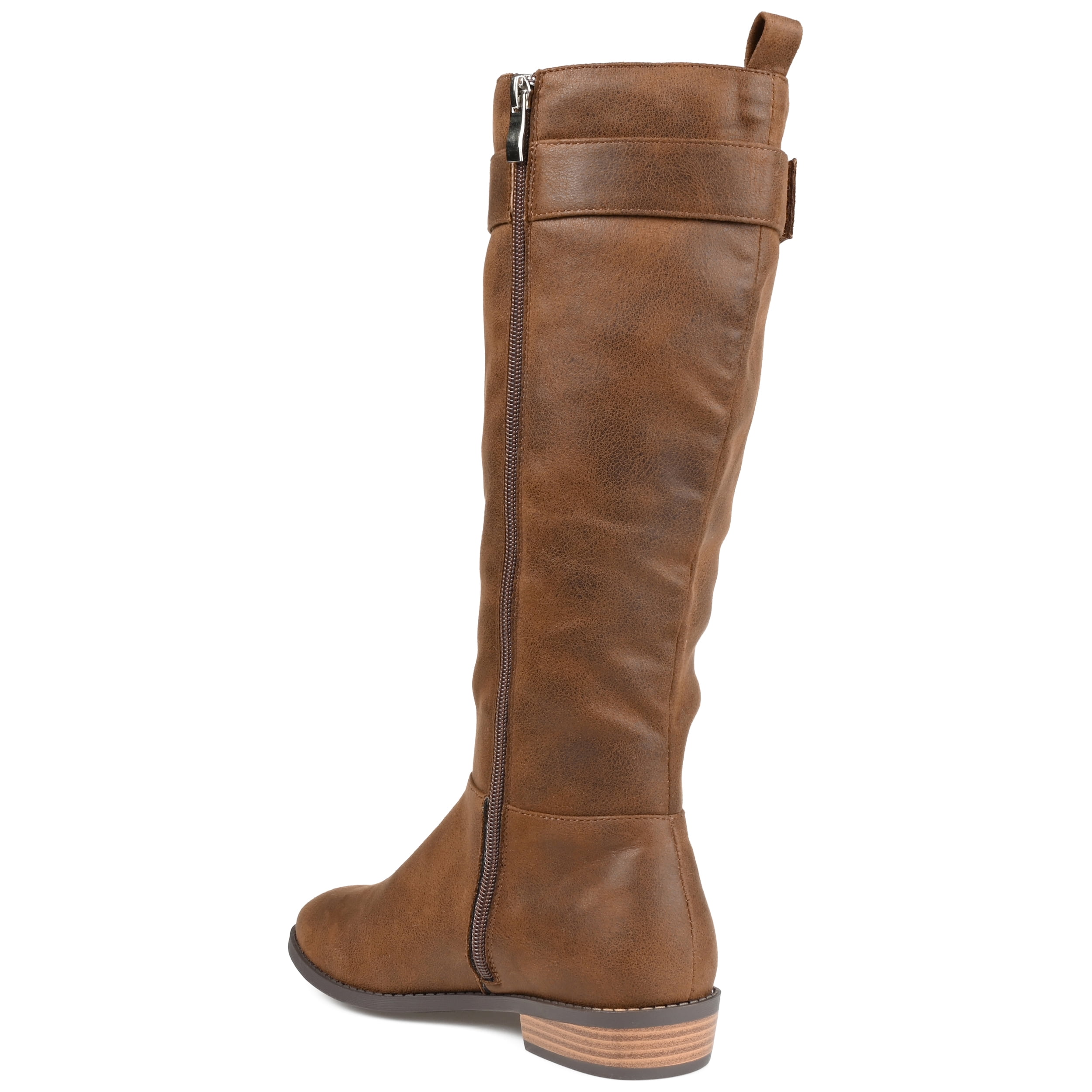 Journee Womens Lelanni Wide Calf Stacked Heel Knee High Boots