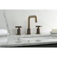 thumbnail image 4 of Kingston Brass KS1413RKZ Wendell Widespread Bathroom Faucet with Knurled Handle and Push Pop-Up Drain, Antique Brass, 4 of 7
