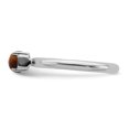 thumbnail image 3 of 925 Sterling Silver Tiger Eye Stackable Ring Gemstone Natural Stone Shell Wood, 3 of 7