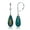 Colorname Misc: Forest Green, variant on 14k White Gold Tear drop Simulated Fire Opal Dangle Leverback Earrings (8mmx40mm) (fiery white)-Dangle Earring for Women