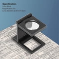 thumbnail image 2 of Folding Magnifying Glass 3 Folds 10X Optical Glass Lens Small Pocket Magnifier Glass for Seniors Reading Inspection, 2 of 5