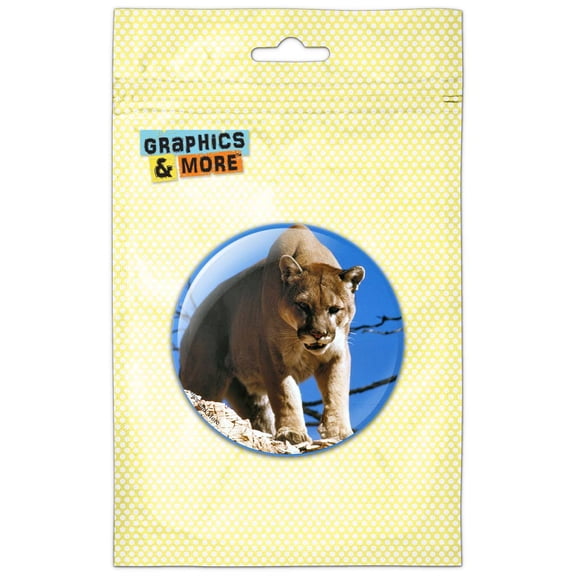 Cougar Hunting Pinback Button Pin Badge