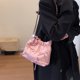 thumbnail image 5 of Bolso Mujer Casual Bolso Hombro Cadena Bowknot Cubo Todos Los Días Rosa, 5 of 9