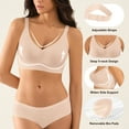 thumbnail image 4 of QYLUX Women's Bra of Wireless Comfort Flex Fit - Full Coverage Seamless Soft Support Bra,Comfortable T-Shirt Everyday Bras Pack of 2, 4 of 8