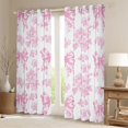 thumbnail image 2 of Homewish Pink Bowknot Black Out Curtains for Children Teens Girls,Dreamy Princess Curtains Pack of 2 (42x63 Each),Chic Floral Flowers Bedroom Curtains,Luxury Bedroom Decor, 2 of 6