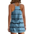 thumbnail image 4 of Fankiway Ensemble Mode Femme Col en V Sans Manches Poches Robe Pull Shorts Ensemble 2 Pcs Jupe Été, 4 of 5